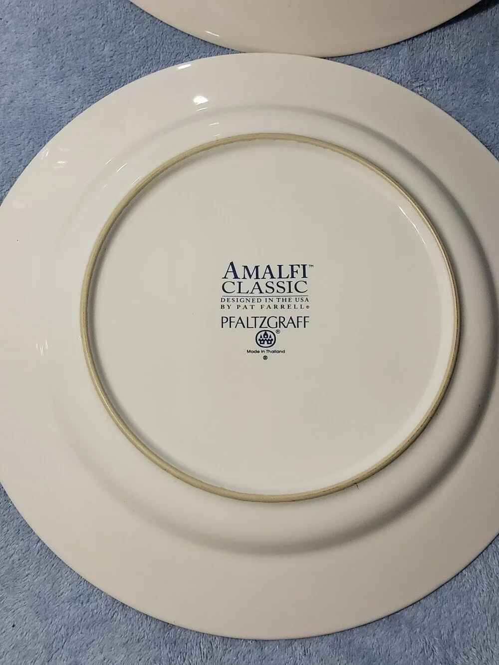 Pfaltzgraff Amalfi Classic Dinner Plate Set Of 4 Navy Green Burgundy 90s Country